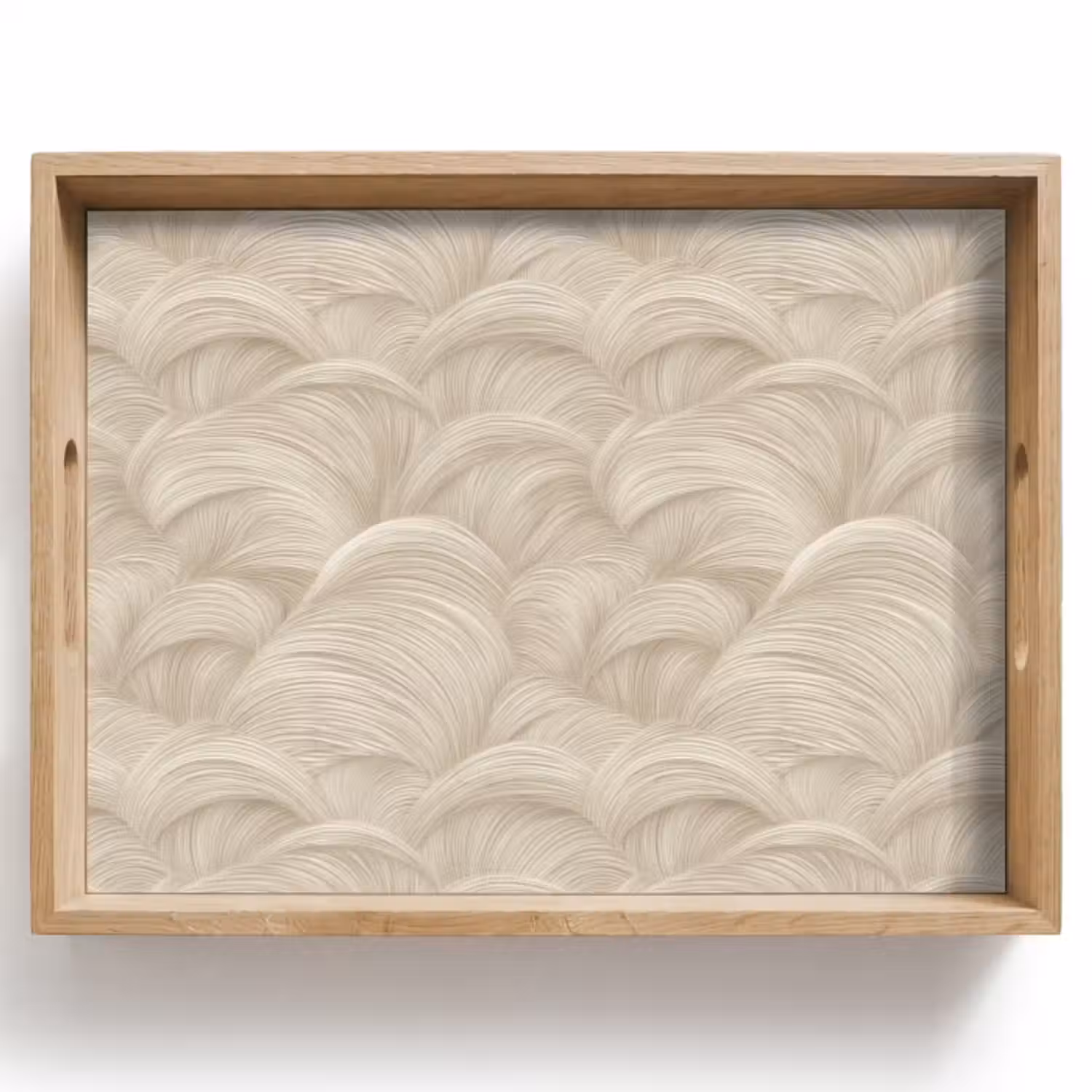 Tablett - Bögen - Muster - Beige