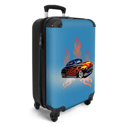 Hotrod flames Koffer - NBS - Handbagage middel -productfoto_3d