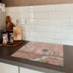 Nostalgisch - Reigers - Roze Inductie beschermer vinyl 3mm middel -sfeer3
