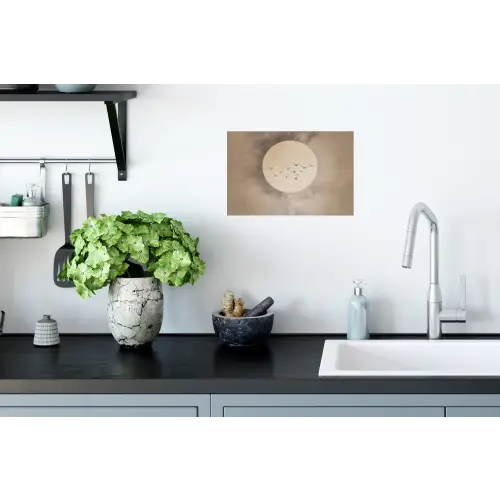 Vogel - Beige - Japandi Muursticker klein -keuken