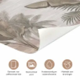Kraanvogels - Palmbomen - Tropisch deurposter klein -closeup_NL