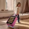 Qoute met licht Kinderkoffer - Roze klein -sfeer1