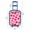 Bloemen - Patroon - Roze Kinderkoffer - Blauw klein -productfoto_formaten