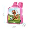 Voetbal - Dino - Sport Kinderrugzak - Roze middel -productfoto_formaten