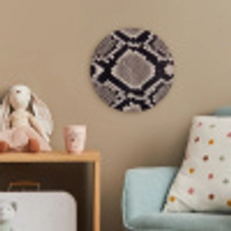 Slangenleer - Patroon - Beige Wandcirkel kunststof plaat 5mm dik klein -tsfeer1_kind
