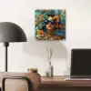 Vrouw - Bloemen - Oranje - Blauw - Modern plexiglas 5mm klein -sfeer6