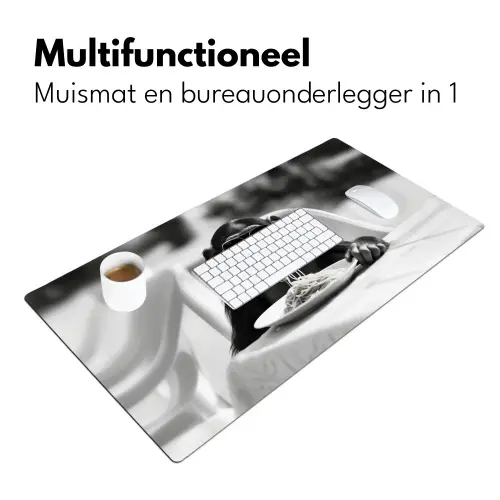 Aap - Spaghetti - Zonnebril - Zwart wit - Cool - Dier Muismat XXL klein -sfeer4