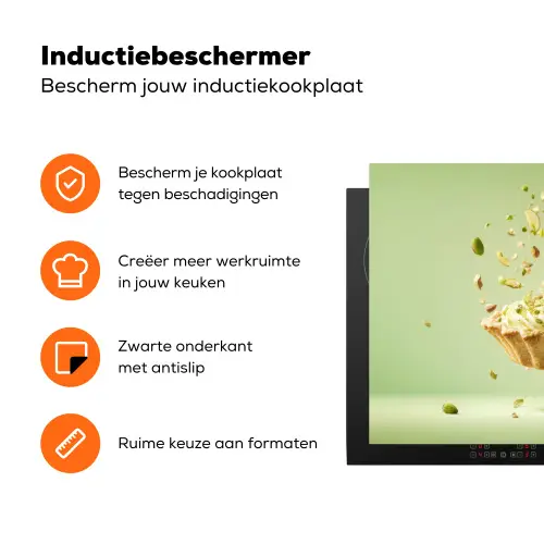 Pistache - Taart - Noten - Eten Inductie beschermer vinyl 3mm klein -zzzzzzz-td-ups