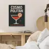 Cocktail - Zwart - Illustratie PET vilt klein -sfeer3