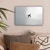 Minimalistisch - Silhouet - Zwart - Vliegtuig canvas 2cm klein -sfeer1