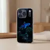 Vis - Stippen - Koraal - Blauw Telefoonhoesje iPhone 17 Pro klein -sfeer2
