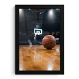 Basketbal - Arena - Sport fotolijst zwart zonder passe partout klein -3d
