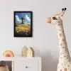 Windmolen - Heuvel - Bloemen - Kleurrijk fotolijst zwart zonder passe partout klein -usfeer4_kinderkamer
