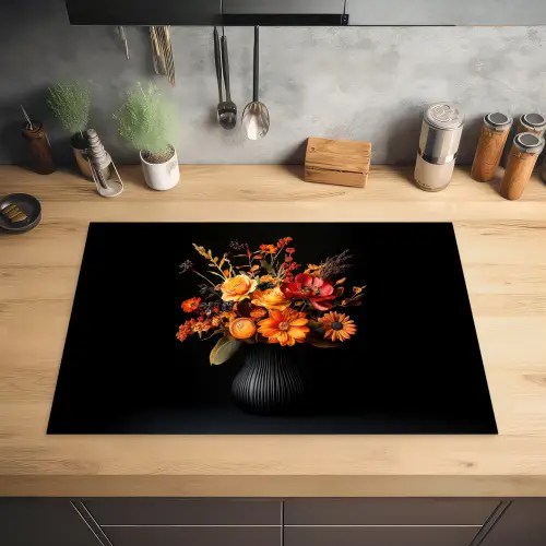 Herfst - Boeket - Oranje Inductie beschermer vinyl 3mm klein -sfeer5