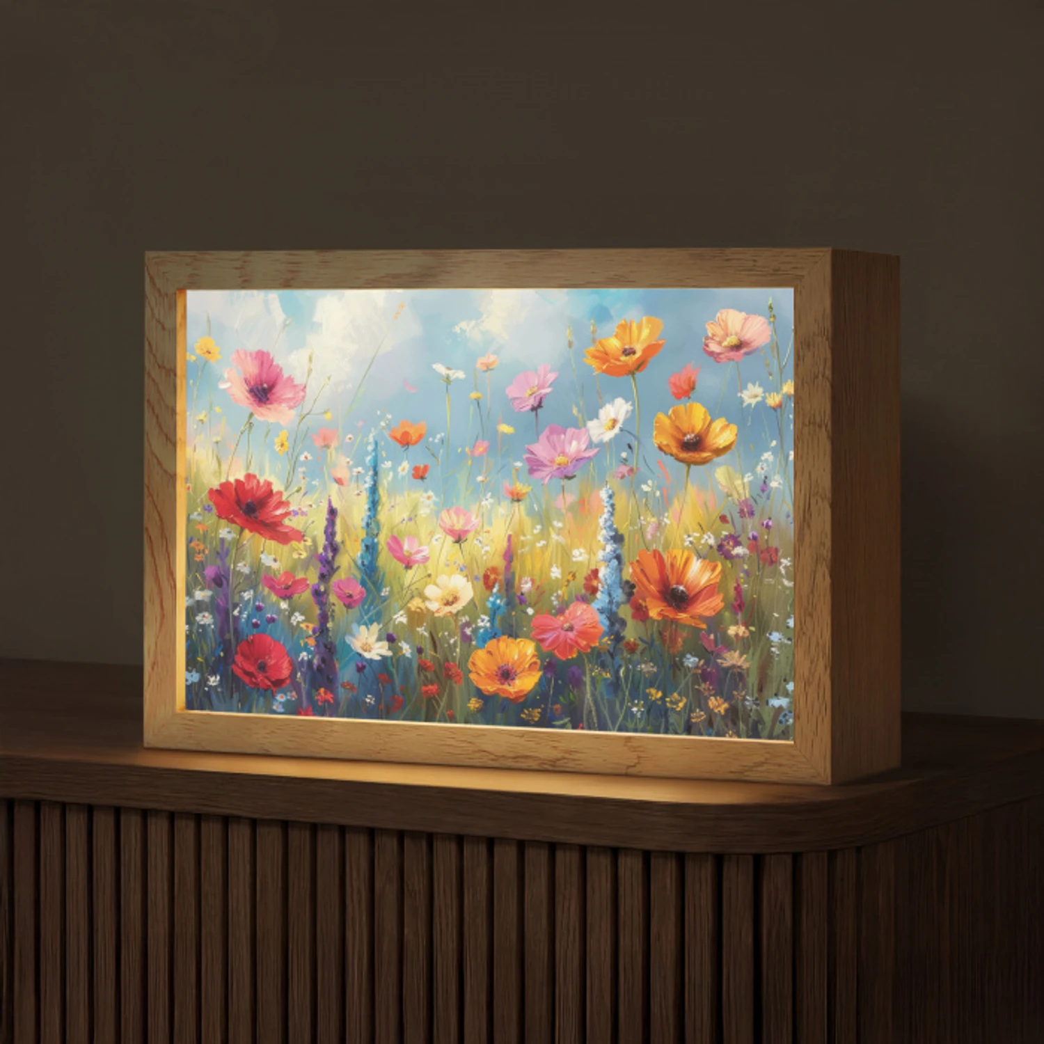 Bloemen - Natuur - Botanisch - Kunst Light Box met kabel (Tafellamp) klein -z3d_website