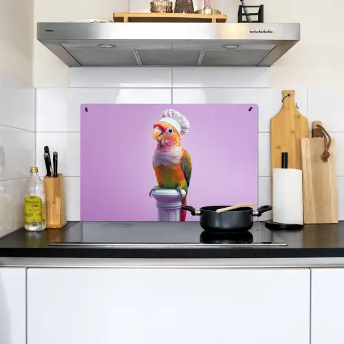 Papegaai - Koksmuts - Pilaar - Vogel Inductie beschemer met haakjes klein -sfeer2