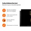 Ananas - Zwart - Goud - Luxe Inductie beschermer vinyl 3mm klein -zzzzzzz-td-ups