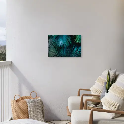 Palmblad - Tropisch - Natuur - Jungle Tuinposter op houten frame 2 cm dik klein -sfeer1