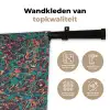 Spat - Abstract - Oranje - Groen Wandkleed katoen klein 269 -sfeer2