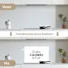 Kerst quote - Winter - Christmas calories - Wit keuken achterwand spatscherm klein -voor_na_NL