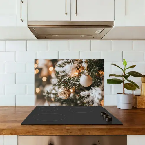 Kerst - Kerstboom - Winter - Binnen - Sneeuw keuken achterwand spatscherm klein -sfeer2