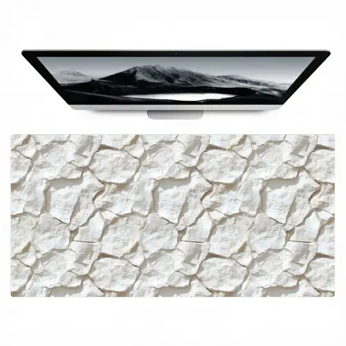 Structuur - Rots - Wit Muismat XXL klein 681 -zzz3d