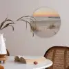 Pier - Zonsondergang - Strand Akoestische PET Vilt - Rond klein -sfeer3