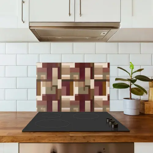 Modern - Geometrie - Kleurrijk keuken achterwand spatscherm klein 900 -sfeer2