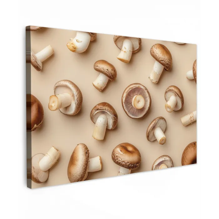 Kastanje Champignons - Beige canvas 2cm klein -z3d