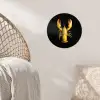 Kreeft - Geel - Stippen - Effen Wandcirkel behangsticker klein -sfeer4