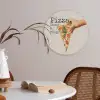 Pizza - Kaas - Pepperoni Akoestische PET Vilt - Rond klein -sfeer3