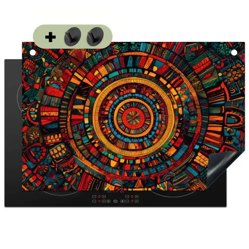 Mandala - Cirkels - Patronen Inductie beschemer met haakjes klein -3d