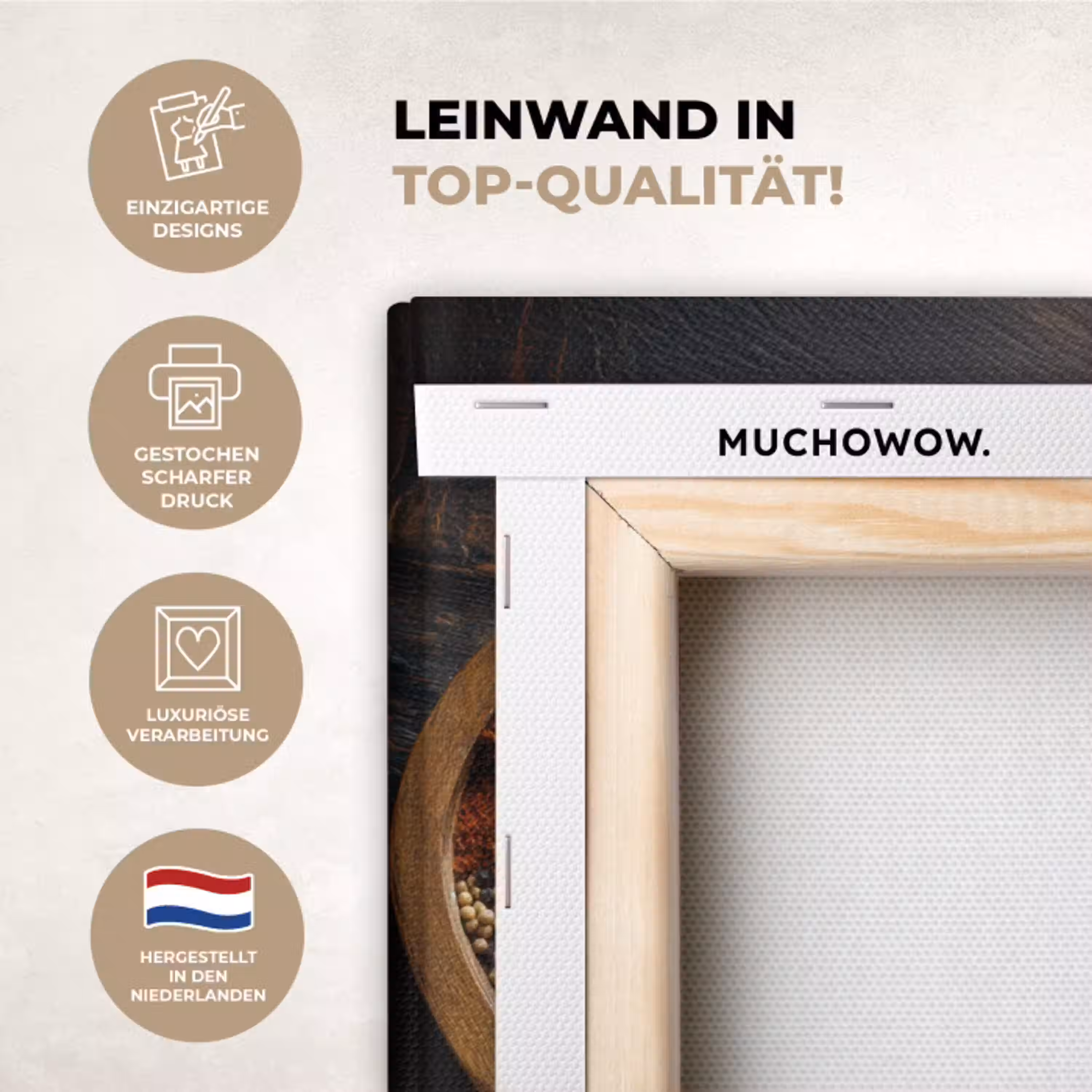 Houten - Hart - Kleurrijke - Specerijen KitchenYeah - Keuken - Canvas klein -ycloseup
