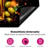 Olijfolie - Graffiti - Peper - Olijven - Modern Inductie beschermer vinyl 3mm middel -zzzzzzz-lf-onderkant