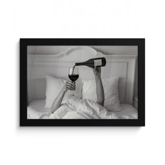 Lakens - Armen - Wijn - Glas fotolijst zwart zonder passe partout klein -3d