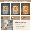 Klaprozen - Oranje - Mozaïek - Bladeren Light Box met kabel (Tafellamp) klein -USP_lichtkleurNL
