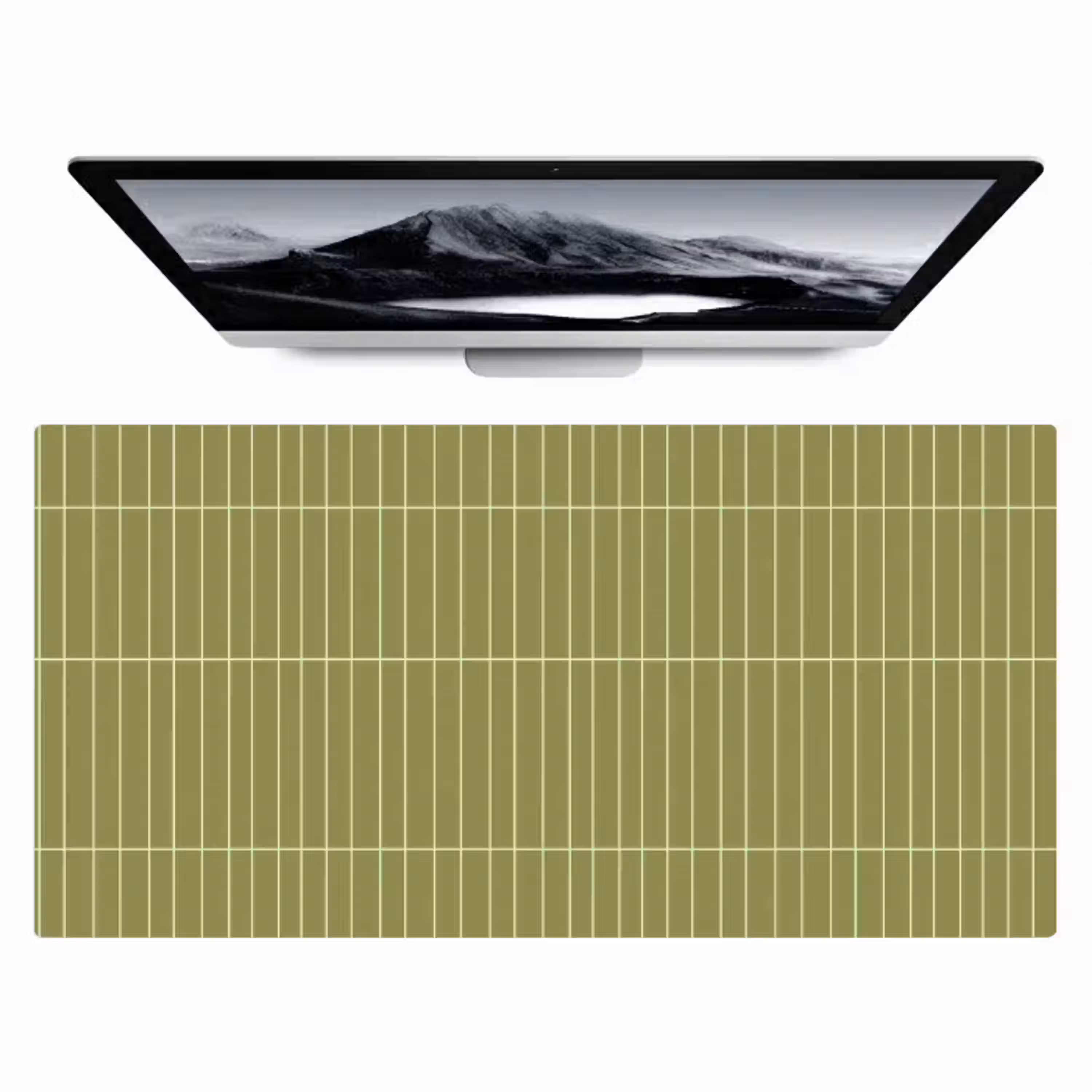Verticaal - Wandtegel - Olijfgroen Muismat XXL klein 681 -zzz3d