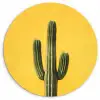 Cactus - Groen - Minimalistisch Wandcirkel kunststof plaat 5mm dik klein -3d