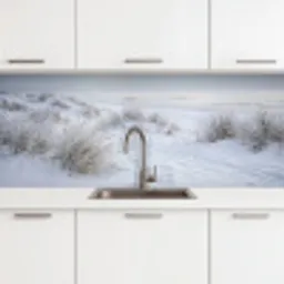 Duinen - Sneeuw - Strand - Winter - Serene keuken achterwand 2 middel -3d