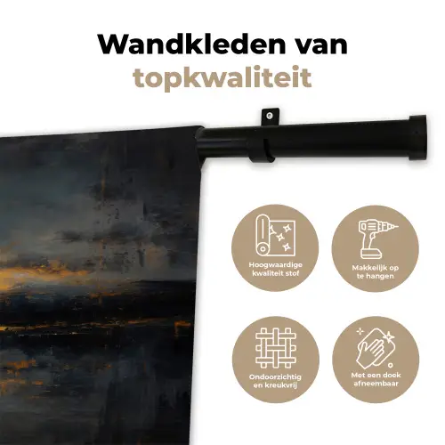 Gouden Reflectie op Water Wandkleed katoen klein -sfeer2