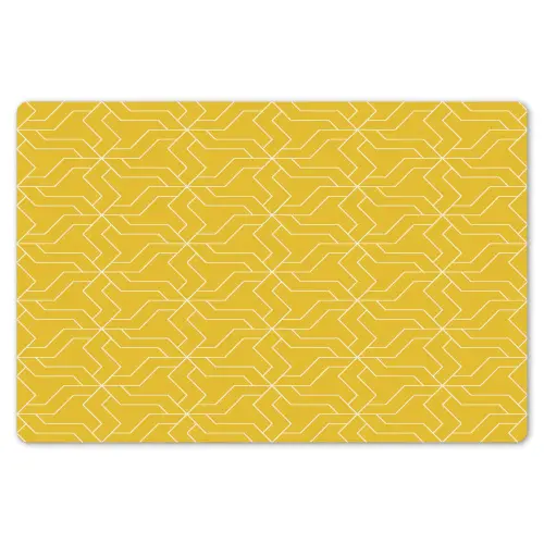 Wit - Geel - Patroon - Geometrisch Placemat vinyl groot 368 -zzsfeer1_Kitchenyeah-website