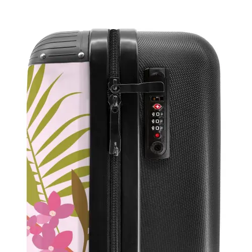 Summer memories - Tropische bloemen en bladeren NBS - Handbagage koffer - Kinderen Unisex middel -slot