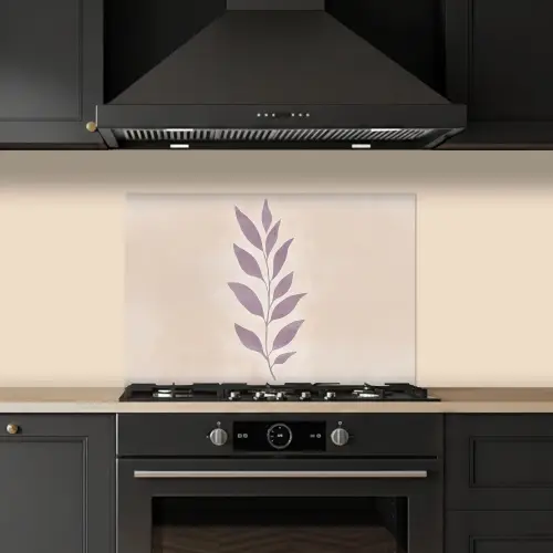 Tak - Bladeren - Minimalistisch - Beige keuken achterwand spatscherm klein -sfeer1