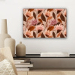Bloemen - Bladeren - Bruin canvas 2cm klein 34 -sfeer6