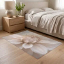 Bloem - Dahlia - Wit Vloerkleed Rechthoek klein -atmosphere_sfeer3_global