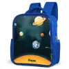 Ruimte met planeten Kinderrugzak - Blauw middel -schuin