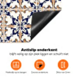 Klassiek - Patroon - Kleurrijk Inductie beschermer vinyl 3mm klein 276 -zzzzzzz-td-onderkant