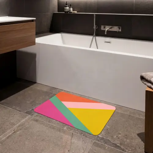 Driehoeken - Kleurrijk - Abstract Badmat klein -sfeer3