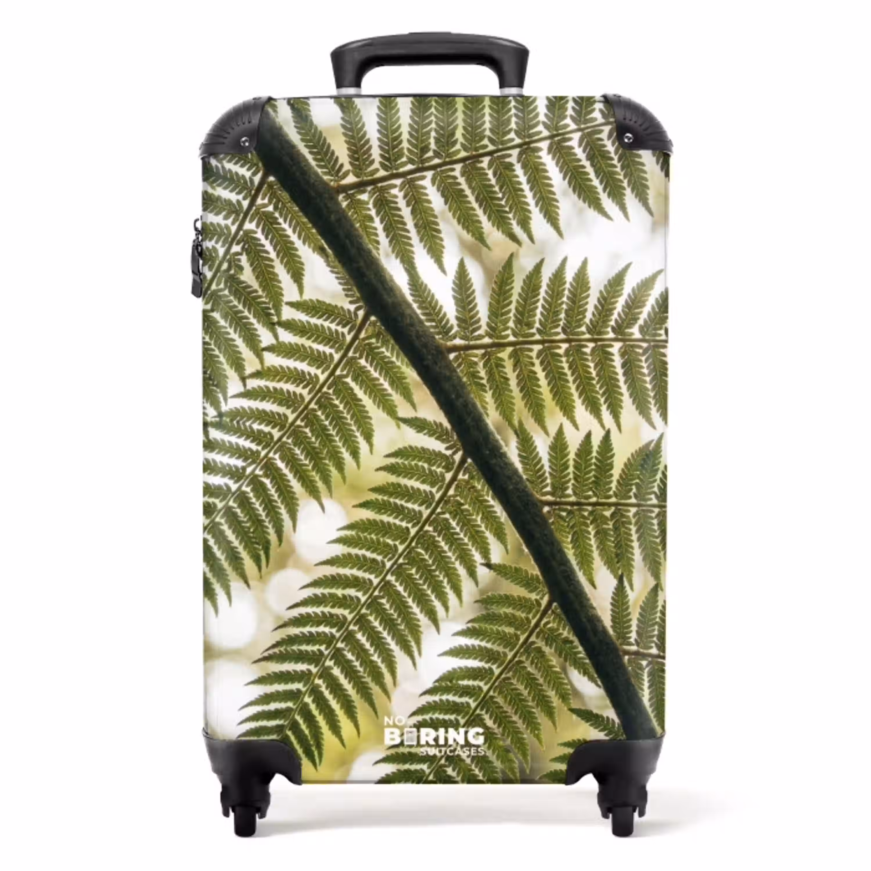 Plant - Blad - Natuur - Groen - Detail NBS - Handbagage koffer - Volwassenen Unisex middel -productfoto_recht