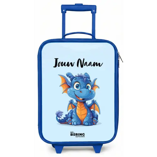 Dinky draakje Kinderkoffer - Blauw klein -zz3dotto